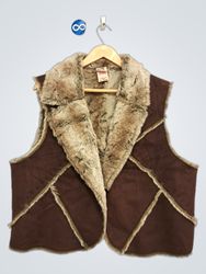 Faded Glory Originals Faux Fur Trimmed Vest