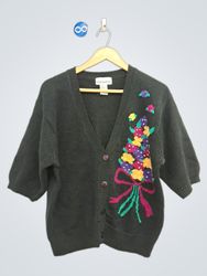 Intriguing Threads Women's Dark Green Embroidered ..
