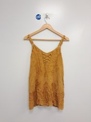 Canotta gialla ricamata Advance Free Size
