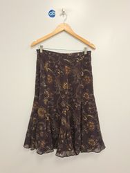 Sag Harbor Floral Print Midi Skirt