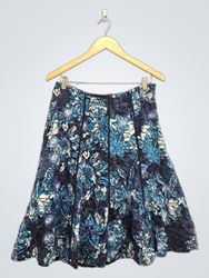 Chico's Floral Print Midi Skirt