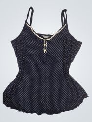 La Vie en Rose Navy Polka Dot Cami Top