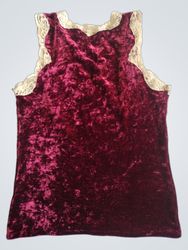 Banana Republic Velvet Lace Trim Tank Top