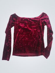 Charlotte Russe Velvet Off-the-Shoulder Top