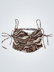 Bershka Swirl Print Cowl Neck Cami Top