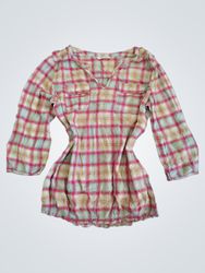 CAMATEU Blusa a maniche lunghe a quadri