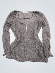 Cache Cache Long Sleeve Printed Blouse
