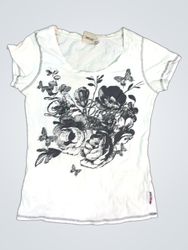 Lee Cooper maglietta bianca con grafica floreale e..