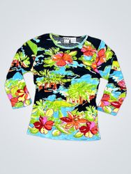 TAKE TWO CLOTHING CO. Tropical Floral Print Long S..