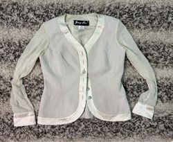 Young Choi Women's Sheer Sleeve Blazer