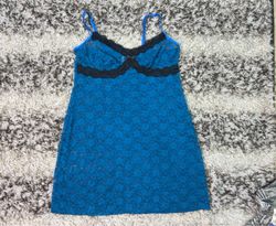 Vestito a sottoveste "George" in pizzo blu