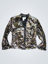 Coldwater Creek Women's Printed Velvet Jacket