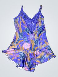 Free People Spitzen-Slipkleid mit Blumenmuster und..