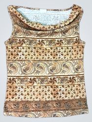 SUZY Sleeveless Paisley Print Top