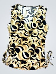 Byer California Sleeveless Abstract Print Top with..