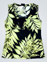 JKLA California Sleeveless Leaf Print Top