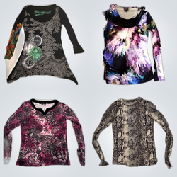 Vintage y2k Graphic Euro Tops - FT DESIGUAL