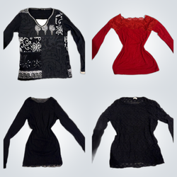 Y2k Long Sleeve Euro Tops