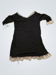 Mini Kleid mit schwarzer Spitzenborte