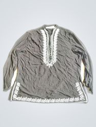 Embroidered Gray Shirt