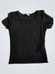 Hollister Black Sheer Short Sleeve Blouse