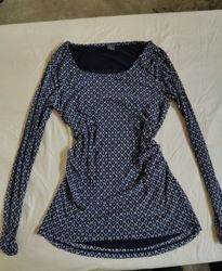 Long-Sleeved Blouse with Geometric Pattern