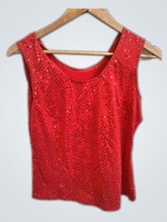 Red Sequined Top