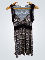 Promod Sleeveless Lace Trim Dress