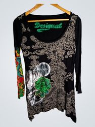 Desigual Black Printed Long Sleeve Top