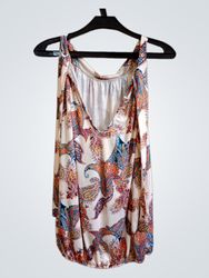 Top senza maniche con stampa paisley