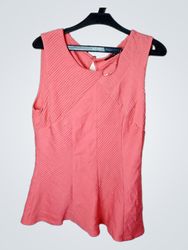 Orsay Coral Textured Sleeveless Top