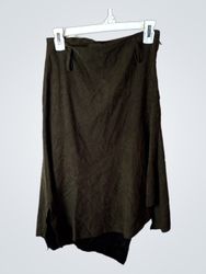 Jupe asymétrique vert foncé