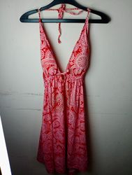 Silverwear New York Red and White Paisley Print Ha..