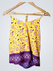 Hollister Gelbes Florales Cami-Top