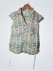 River Island Sleeveless Floral Print Shirt