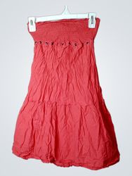 Abito tubino rosso arricciato