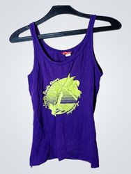 Divided Purple Tank Top with North Pacific Ocean G..