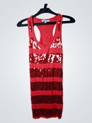 Clockhouse Red Sequin Tank Dress