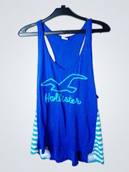 Hollister Blue Graphic Tank Top