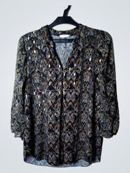 Blusa com Estampa Paisley Cache Cache