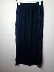 Miss Selfridge Schwarzer Spitzen-Maxikleid