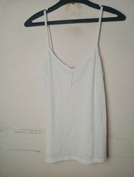 Orsay White Ribbed Cami Top