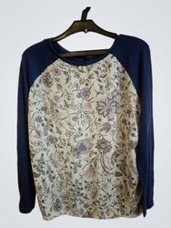 Top à manches longues imprimé floral Stradivarius