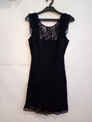 Lipsy London Black Lace Mini Dress