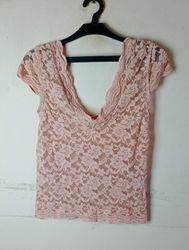 Stradivarius Lace V-Neck Top