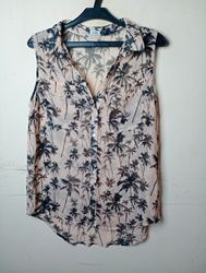 Pimkie Ärmellose Bluse mit Palmenprint