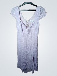 Hollister Floral Print Lace-Up Midi Dress