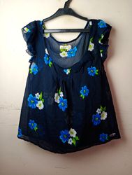 Hollister Floral Sheer Blouse