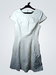 Orsay White Short Sleeve Fit and Flare Dress