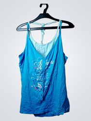 Outfit Fashion Blue Graphic Cami Top